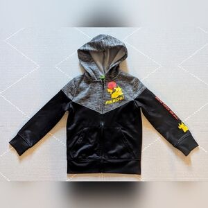 Pokemon Pikachu Kids Hoodie - Black and Gray